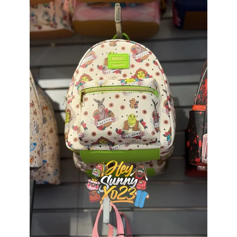 Loungefly Shrek Tattoo Art Floral Mini Backpack